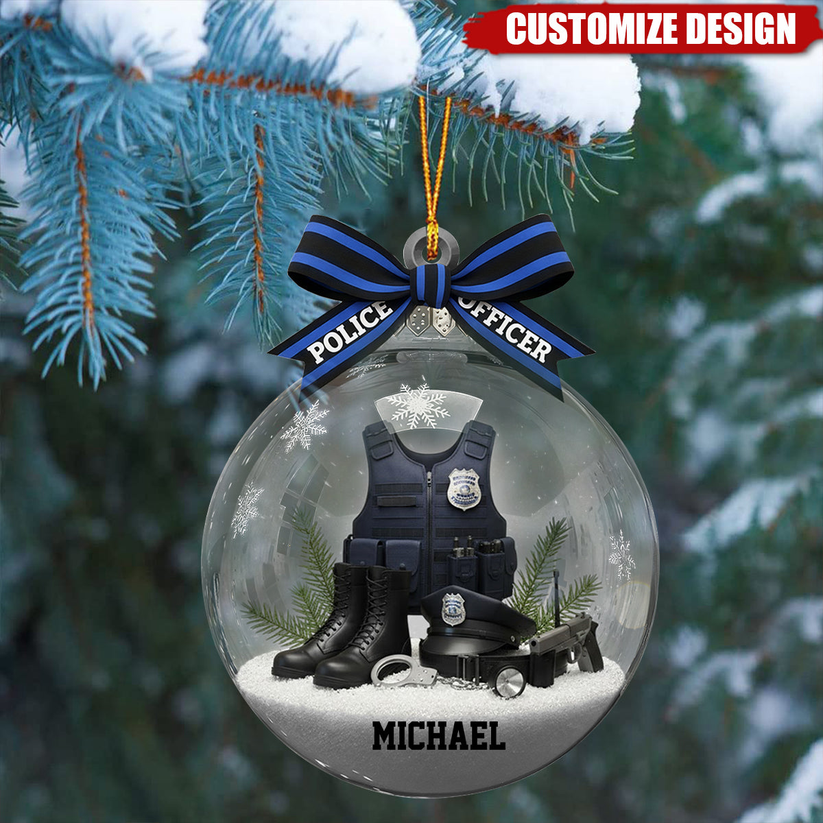 Proud Police Officer - Personalized Police Officer Ornament