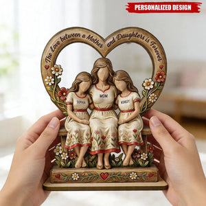 Rooted in Love Mother Daughters-Personalized Wooden Plaque-Gift For Mom