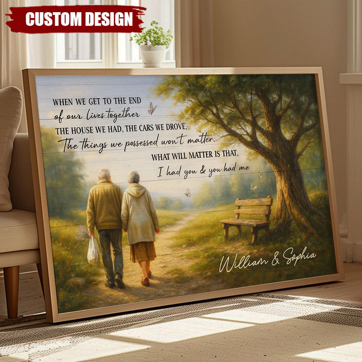 Personalized When We Get to the End of Our Lives Together Peaceful Landscape Poster - Gift For Couple