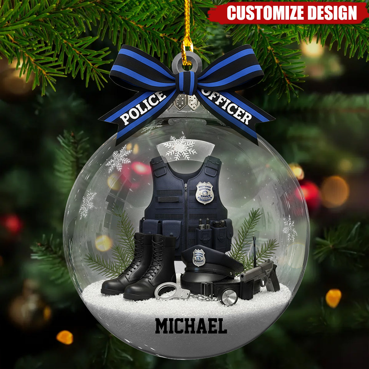 Proud Police Officer - Personalized Police Officer Ornament