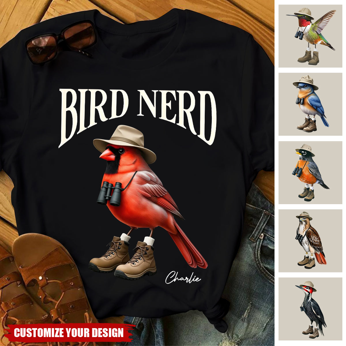 Bird Nerd Funny Bird Watcher Shirt, Twitcher Shirt, Gift for Bird Lover Personalized Shirt