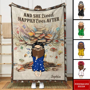 Book Tree Just A Girl/Boy Who Loves Books - Personalized Blanket