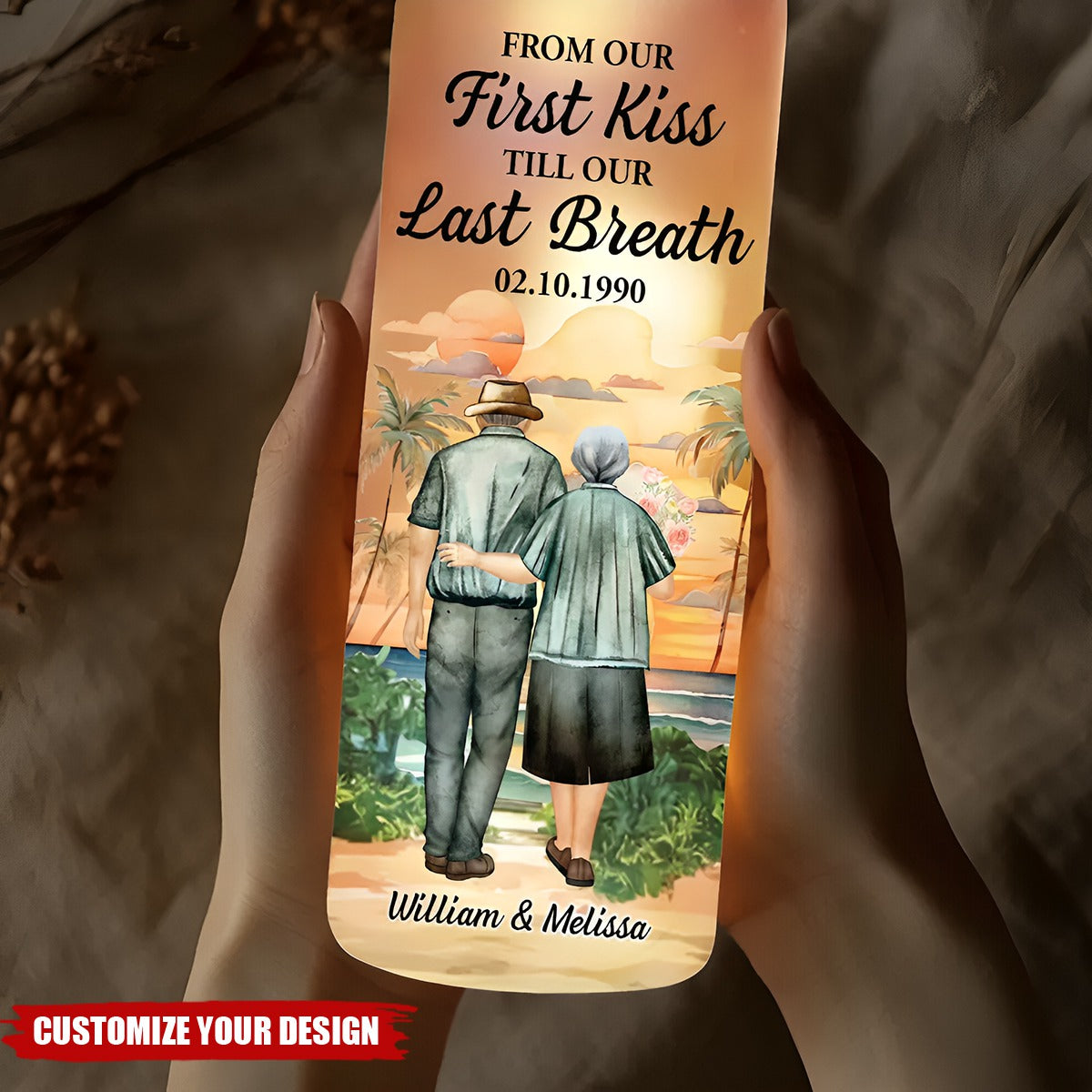 From Our First Kiss - Personalized Custom Bottle Lamp