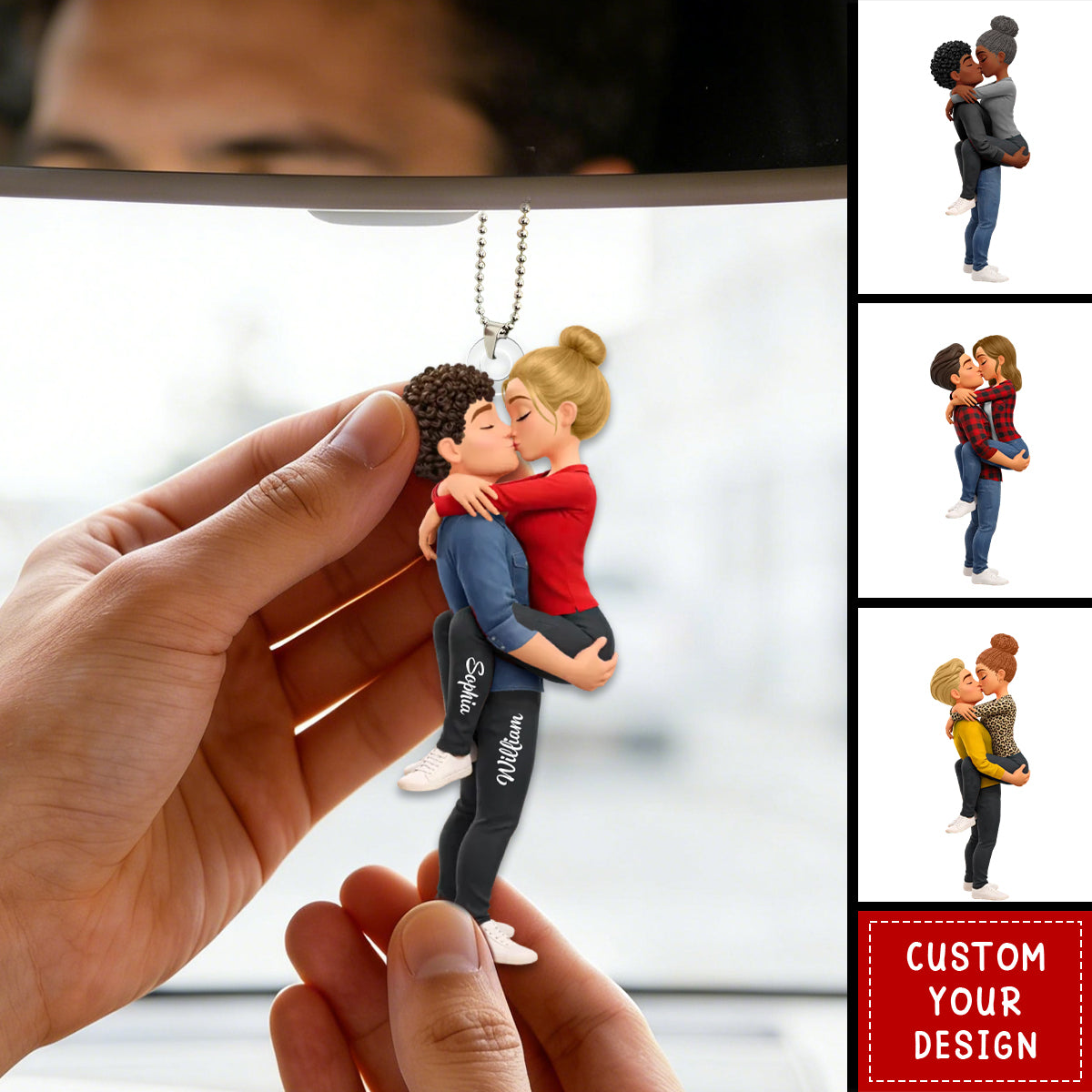 You Are The Missing Piece To My Heart - Personalized Acrylic Car Ornament - Anniversary, Valentine's Day Gift, Gift For Him, Gift For Her