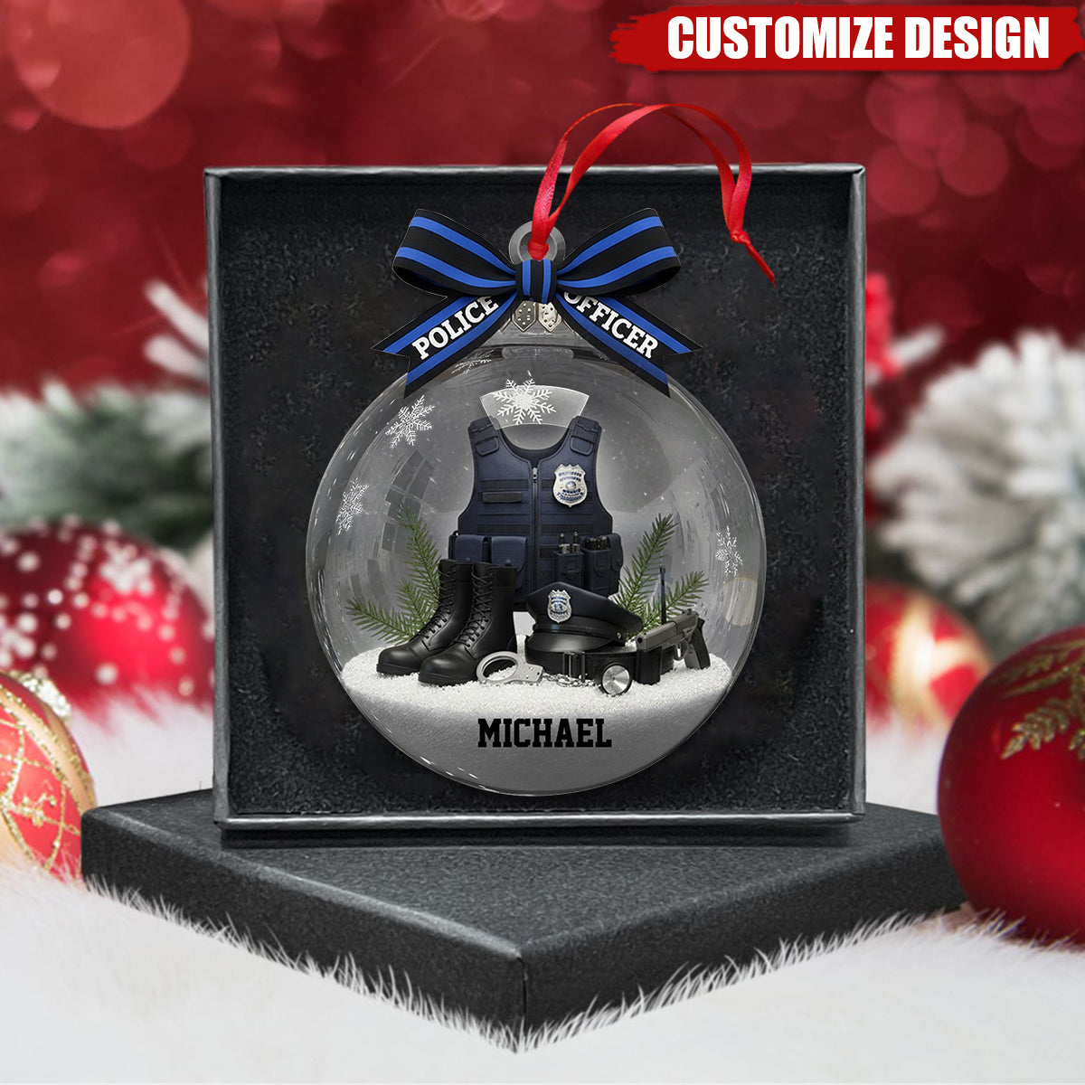 Proud Police Officer - Personalized Police Officer Ornament