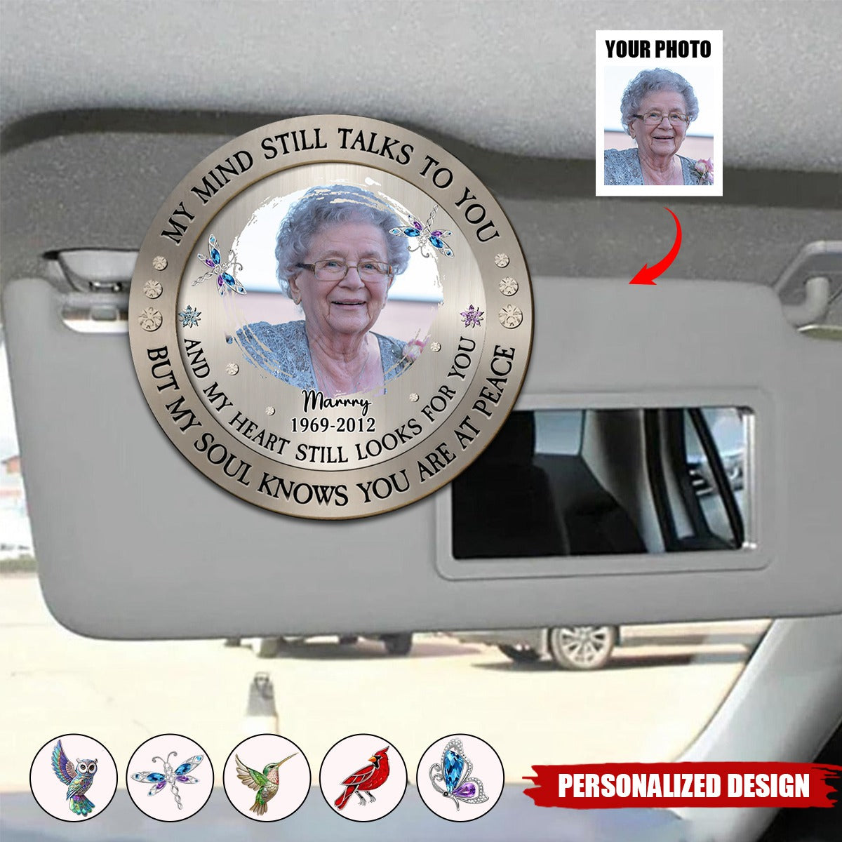 My Mind Still Talks To You-Personalized Car Visor Clip