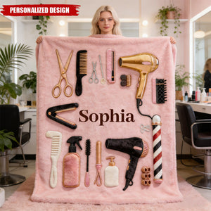 Proud Hair Stylist-Personalized Hairdresser Blanket
