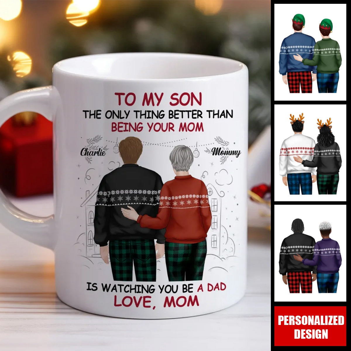 Happy To See You Become A Dad - Personalized Custom Coffee Mug