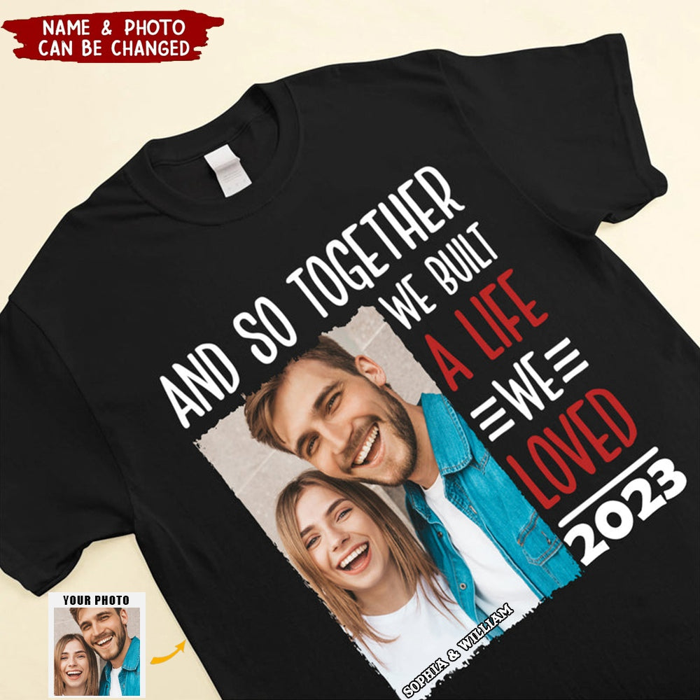 Custom Photo Shirt For Couple - Personalized Valentine Gif