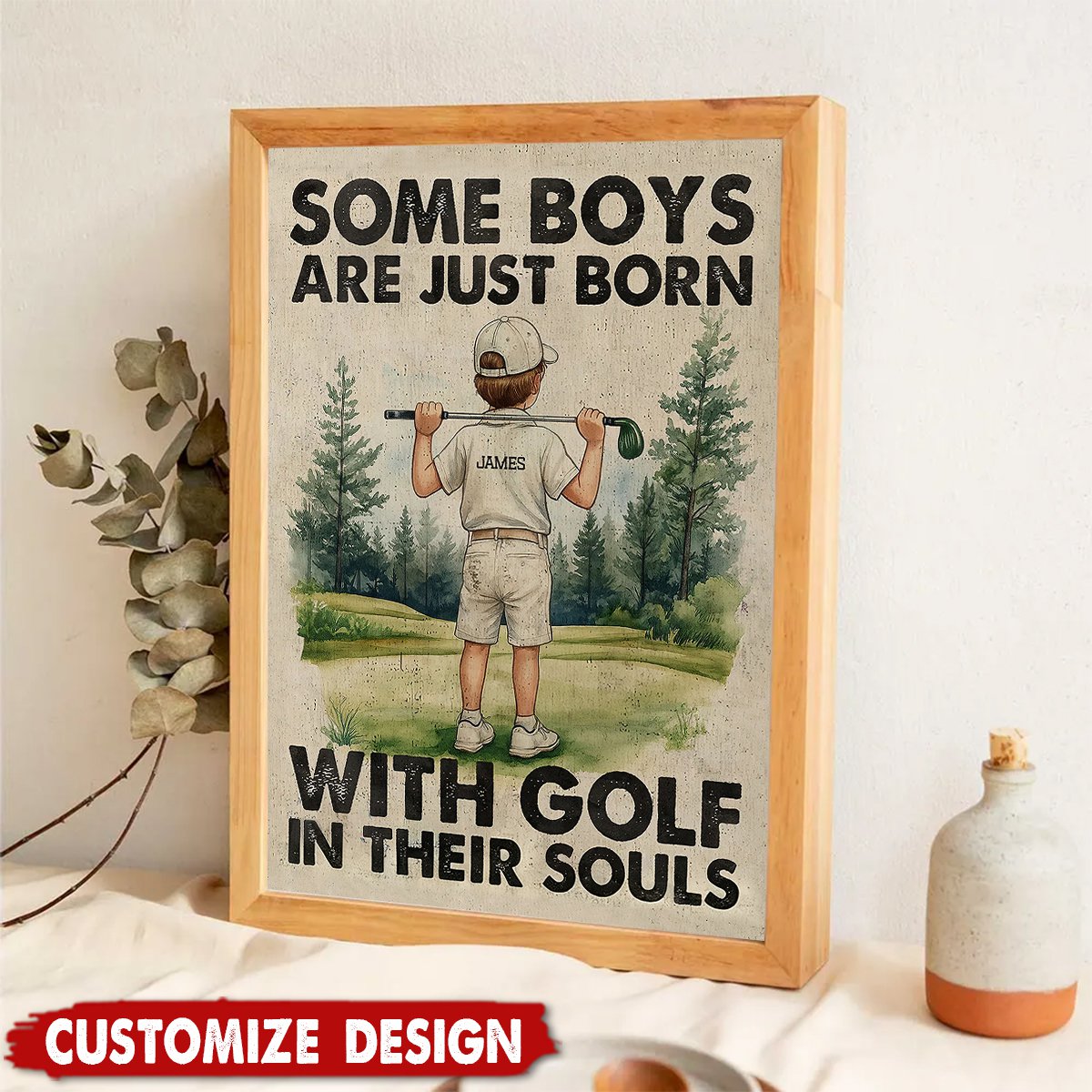 Personalized Golf Boy Kid Poster - Gift For Golf Lover