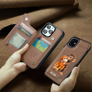 Personalized Monkey Punch Wallet Phone Case