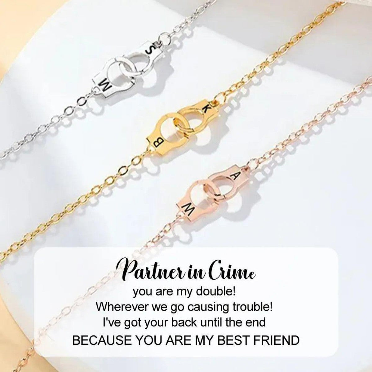 Personalized Handcuff Interlocking Infinity Double Initials Bracelet