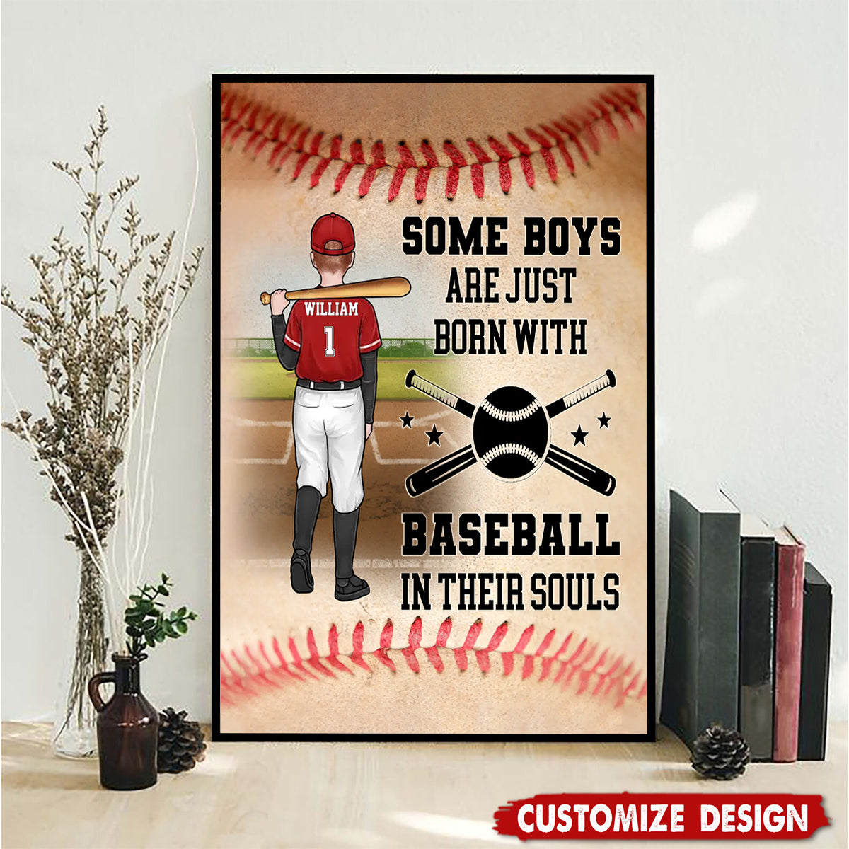 Practice Like You've Never Won - Family Personalized Baseball Poster