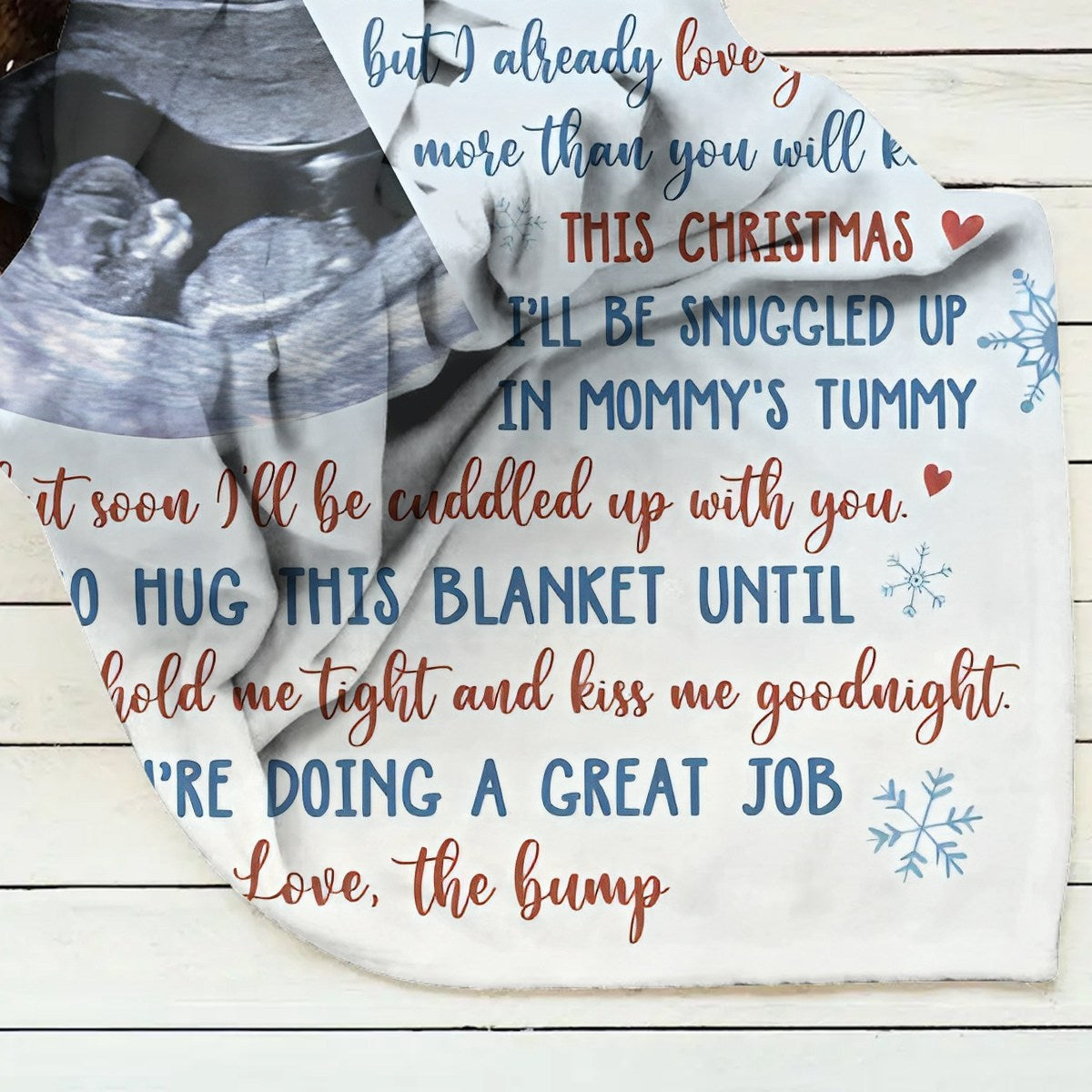 Custom Photo I'll Be Cuddled Up With You - Family Personalized Custom Blanket - Baby Shower Gift, Gift For First Mom