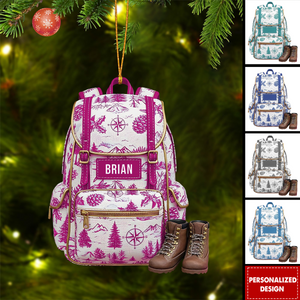 Personalized Backpack Christmas Ornament-Gift for Traveler