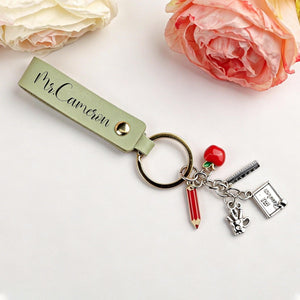 Personalized Back to School Keychain - Teacher Appreciation Gift