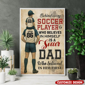 Personalized Soccer Dad Son Poster - Birthday,Father's Day Gift For Soccer Lovers, Soccer Players