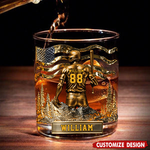 Personalized Baseball Whiskey Glass - Gifts For Baseball Lovers
