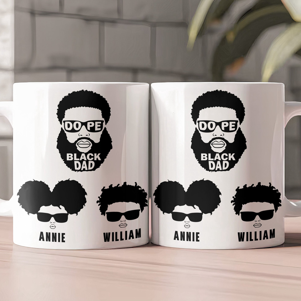 Dope Black Dad, Dope Black Father-Personalized Mug-Father's Day Gift
