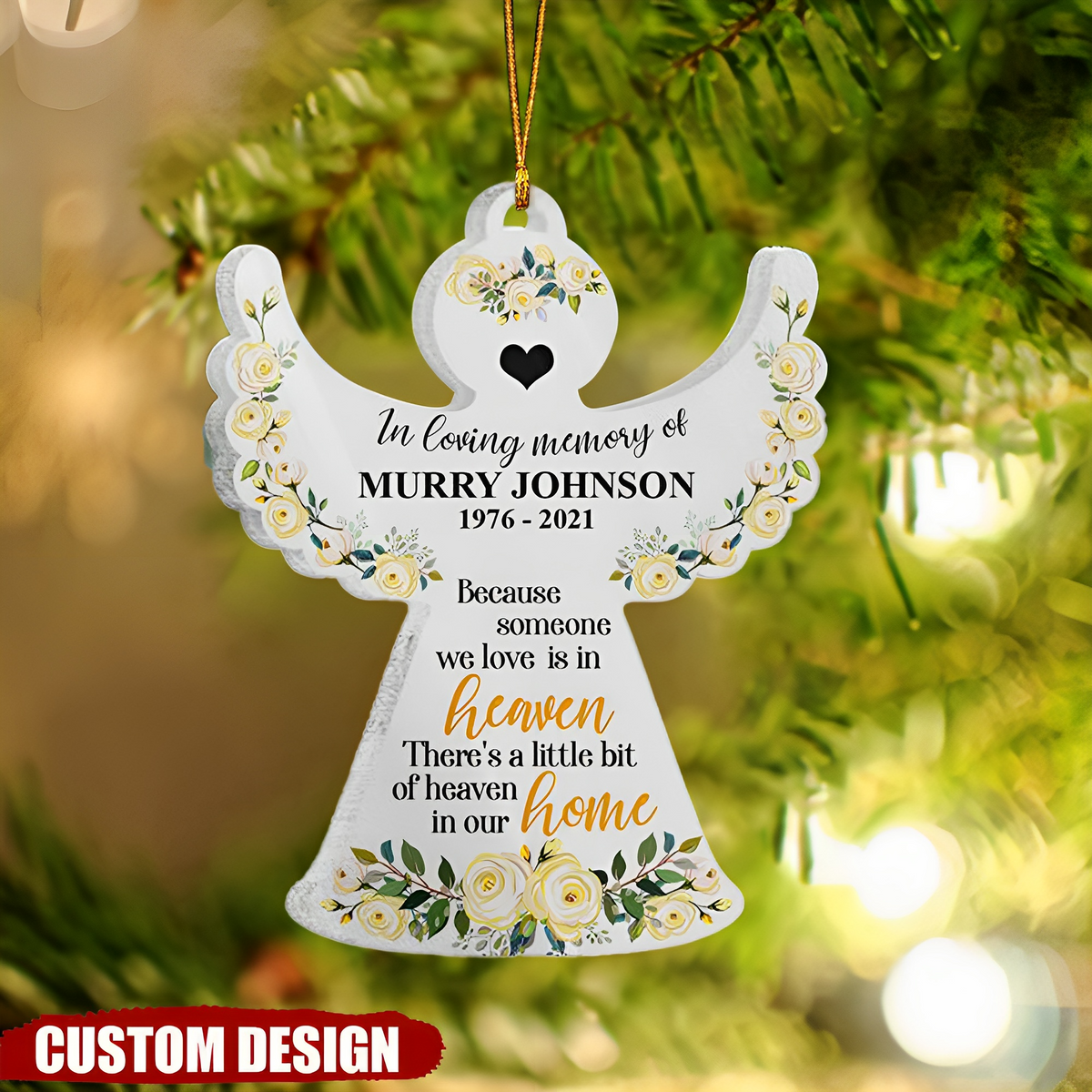 Someone We Love Is In Heaven Custom Angel Ornament