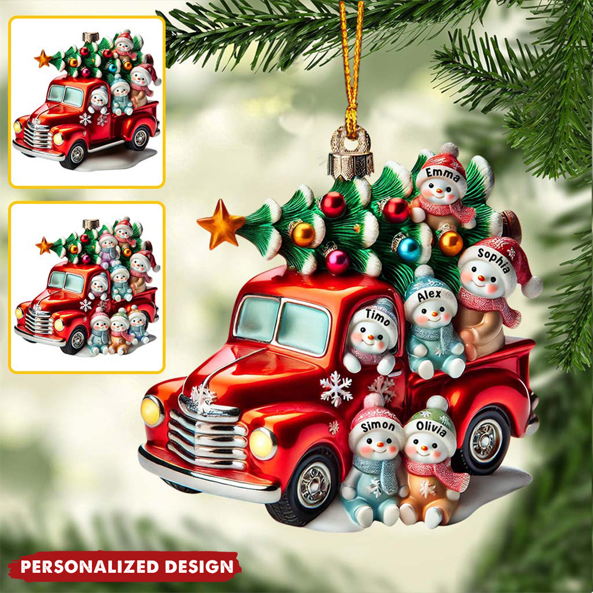 Nana's Cute Little Snowman - Personalized Grandma Ornament