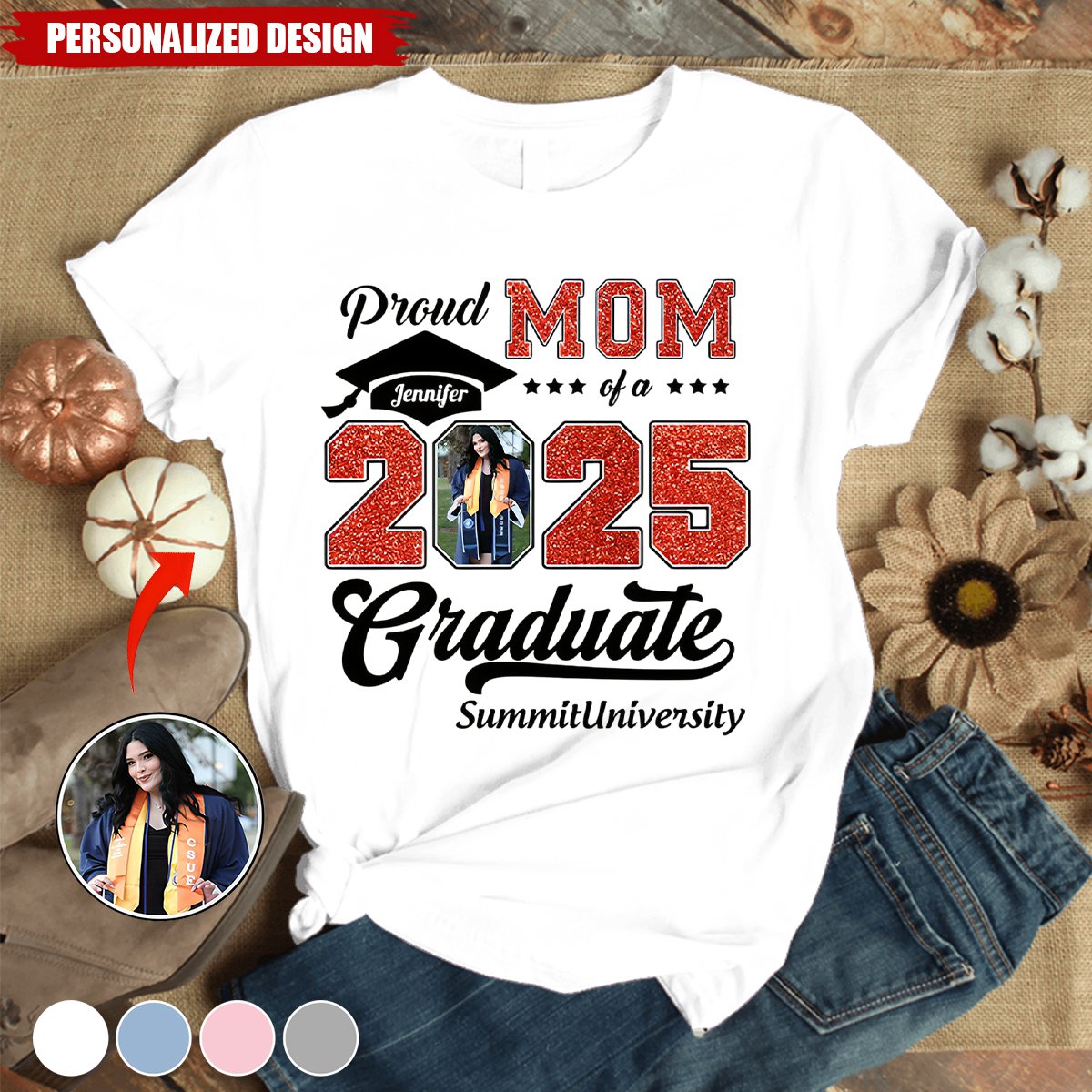 Proud Family Graduate 2025-Personalized T-Shirts-Graduation Gift