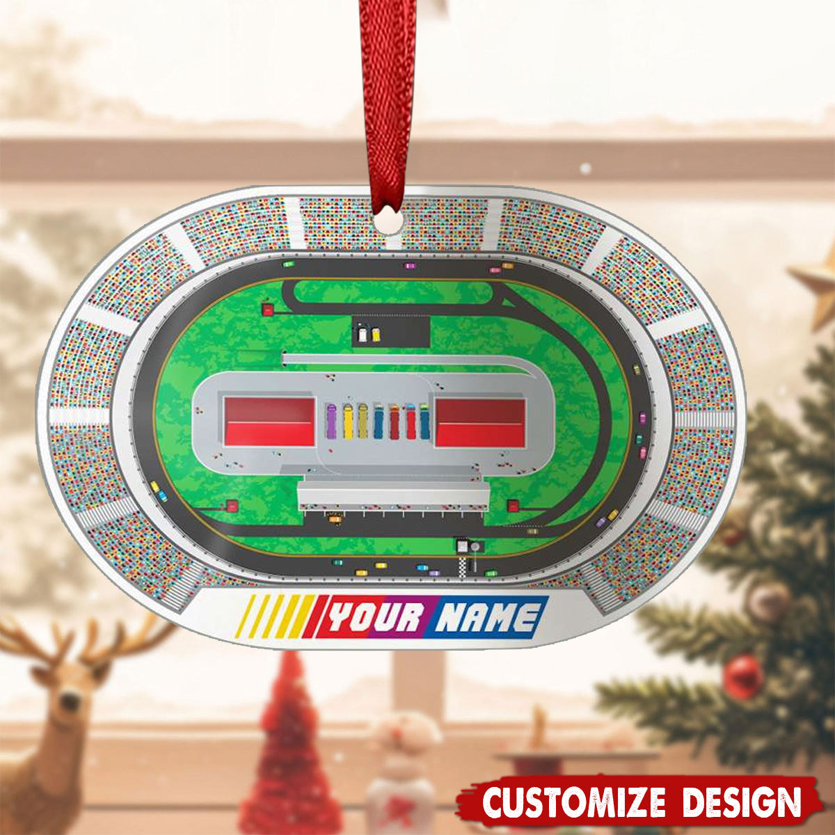 Personalized Stadium Christmas Ornament Gift For Racer-2024 New Release