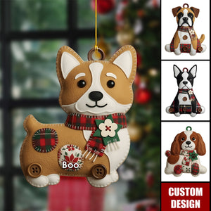 Dog Breeds Christmas Quilt - Personalized Dog Ornament