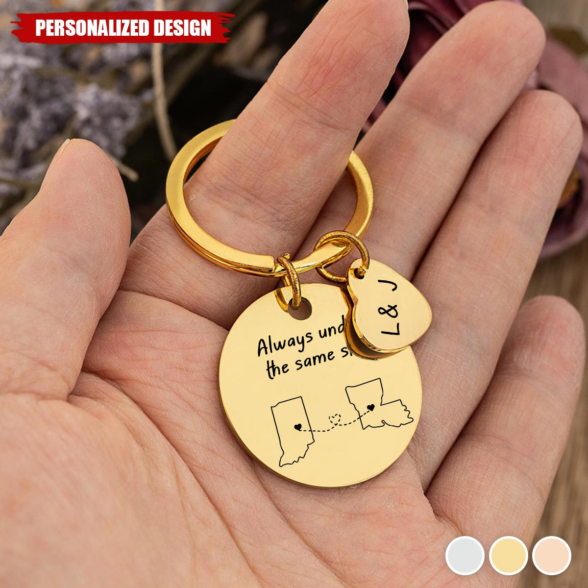 Long Distance Relationship-Personalized Keychain-Gift for Family, Friends