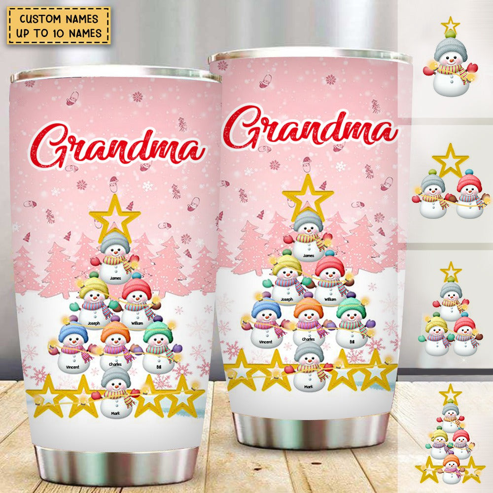 Personalized Snowman Kid Tumbler