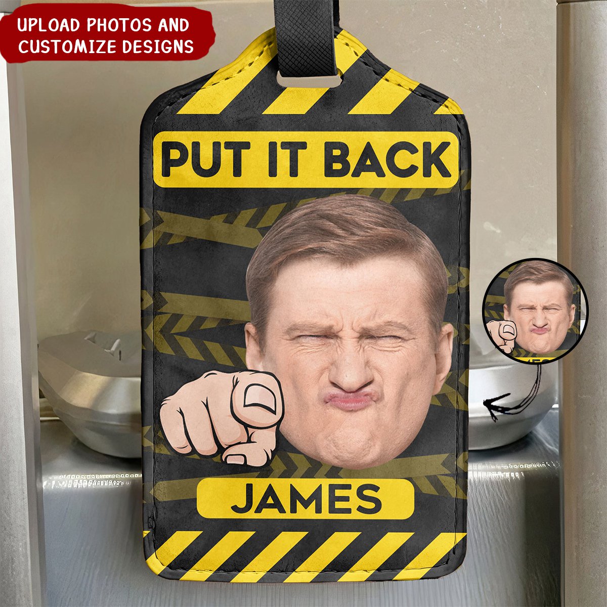 Put It Back - Personalized Photo Luggage Tag