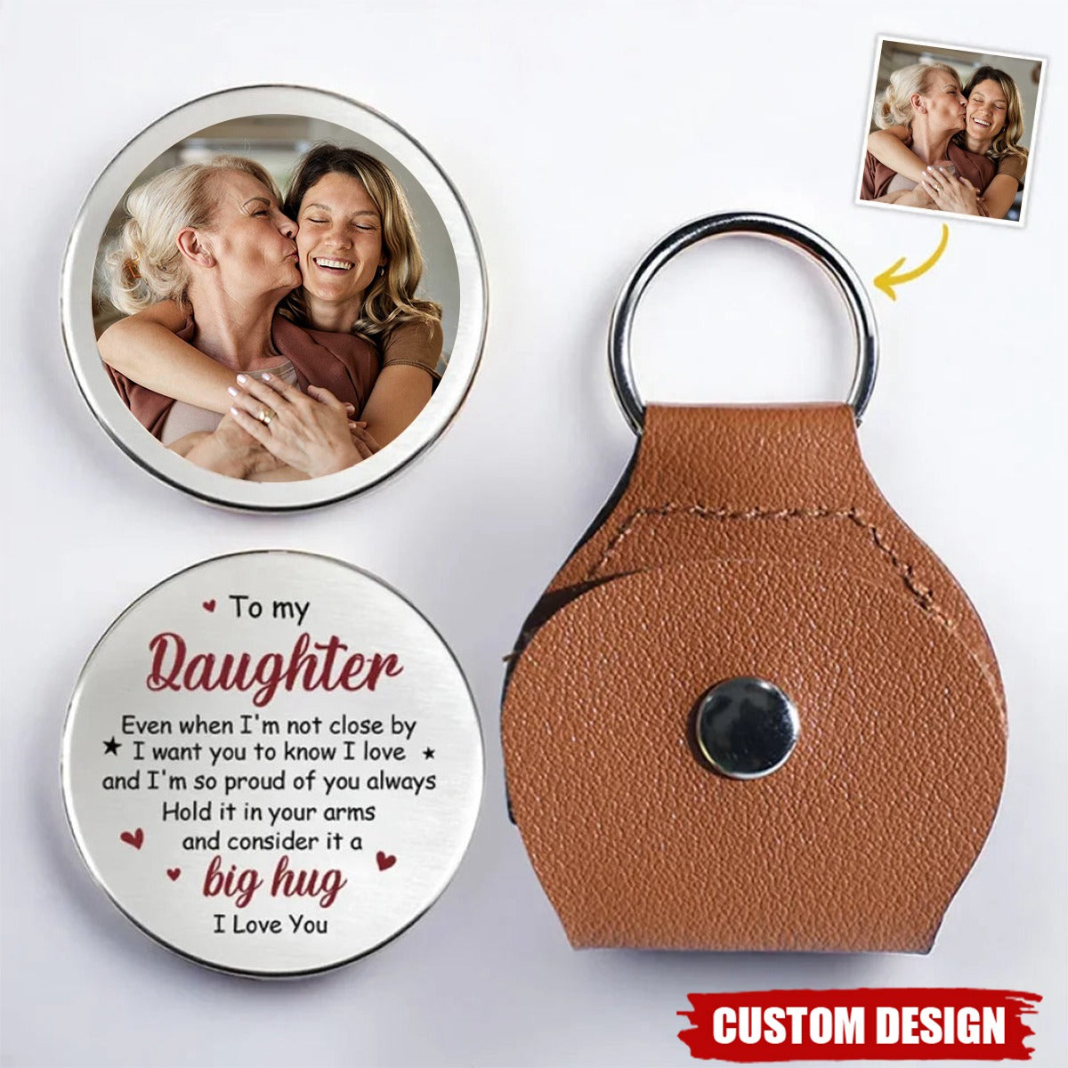 A Hug In Words For When I Can’t Be There To Hold You - Family Personalized Pocket Hug - Gift For Family Members