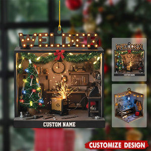 Personalized Welding Shop Christmas Ornament - Gift For Welder