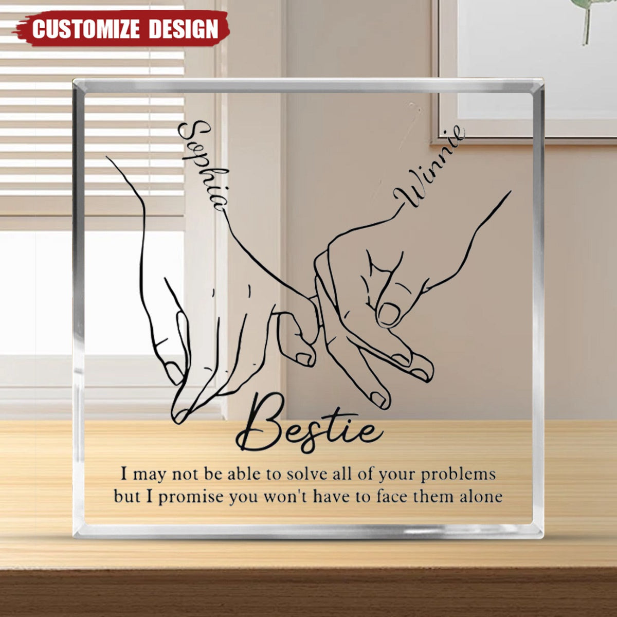 I'll Be There Pinky Promise - Personalized Acrylic Plaque - Gift For B ...
