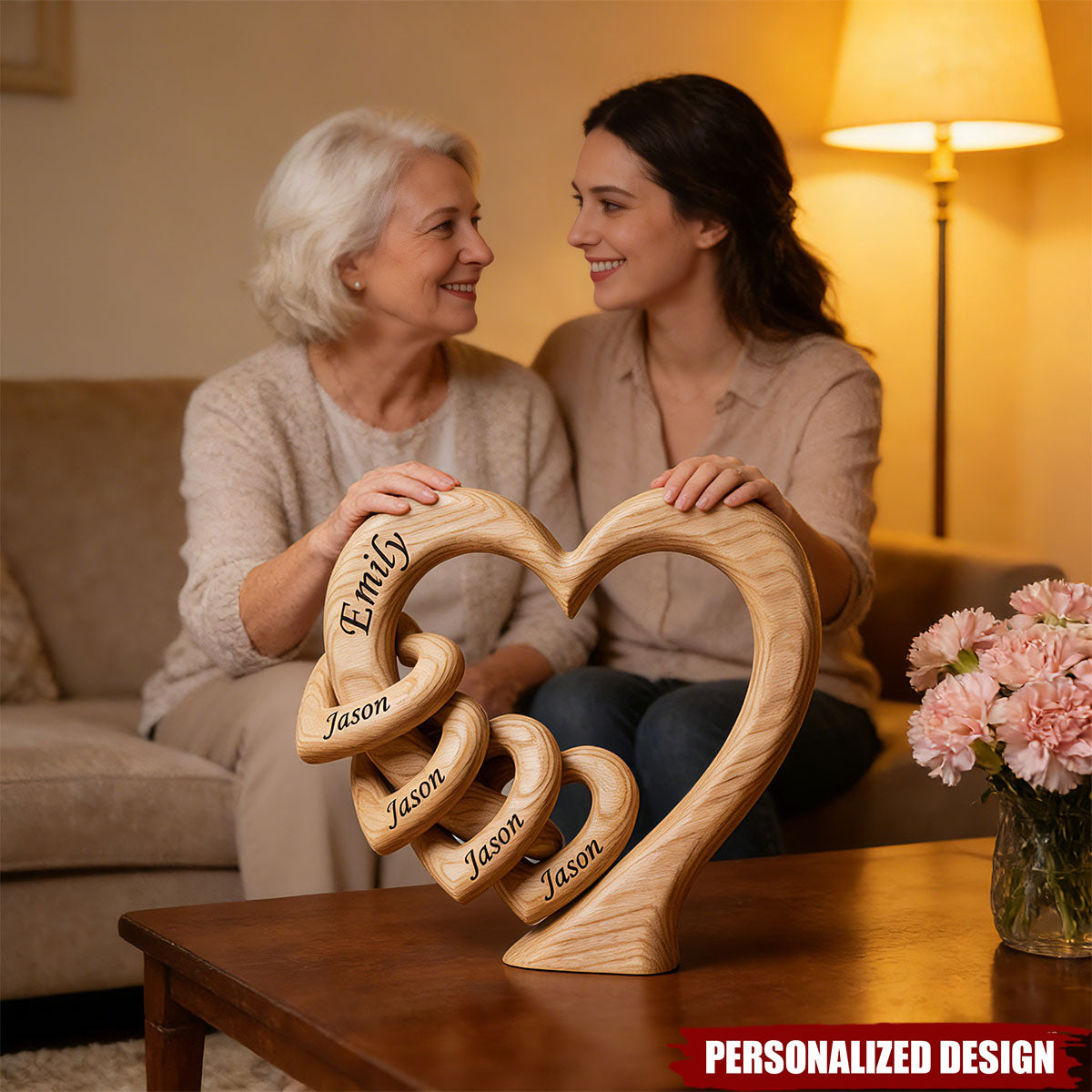 Personalized Mommy Heart Acrylic Plaque-Gifts For Mother's Day