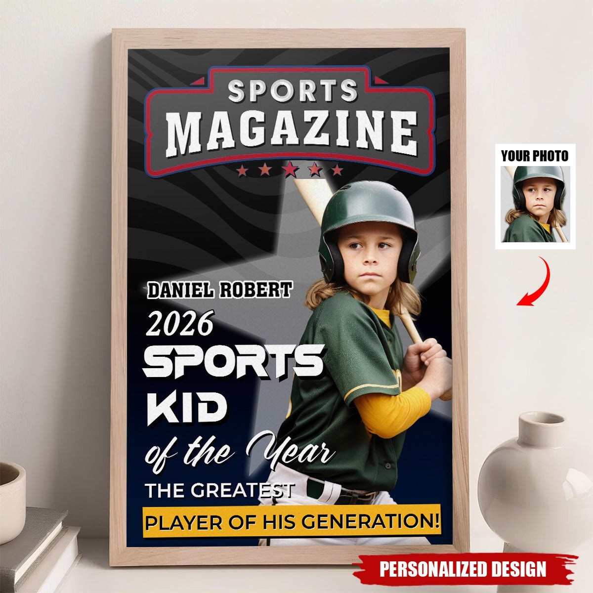 Personalized Sports Kid Of The Year Poster