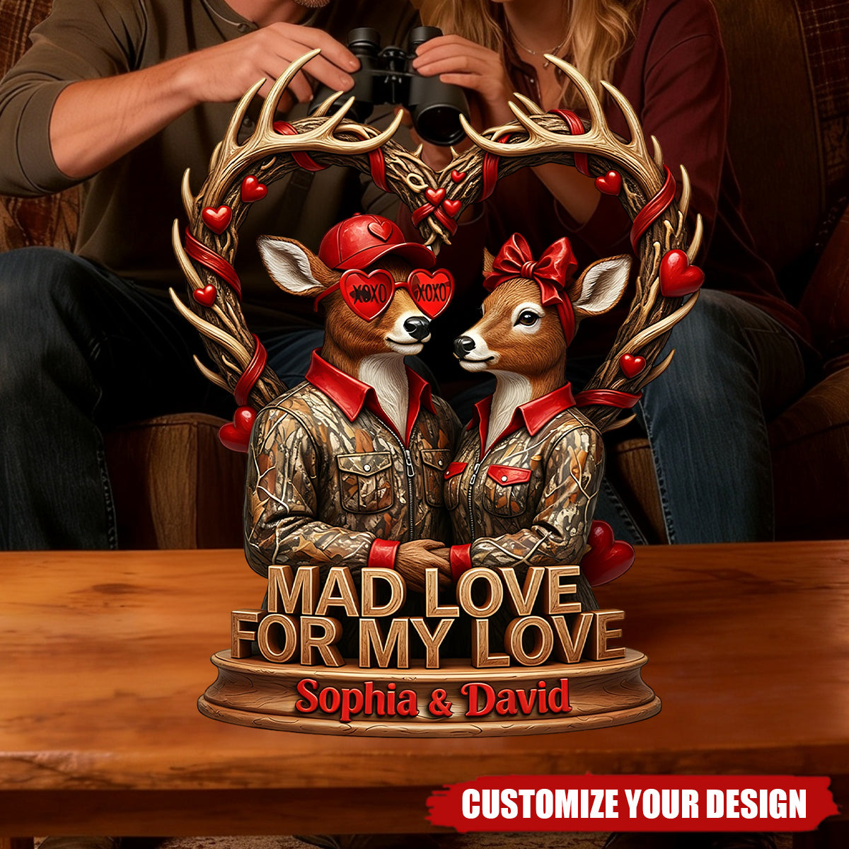 Mad Love Acrylic Plaque Personalized Gifts For Hunting Couple