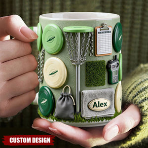 Love Disc Golf - Personalized Disc Golf Accent Mug & Coaster