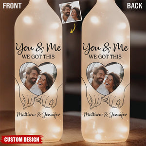 Personalized Anniversary Wedding Bottle Lamp - Gifts For Husband And Wife, Him And Her