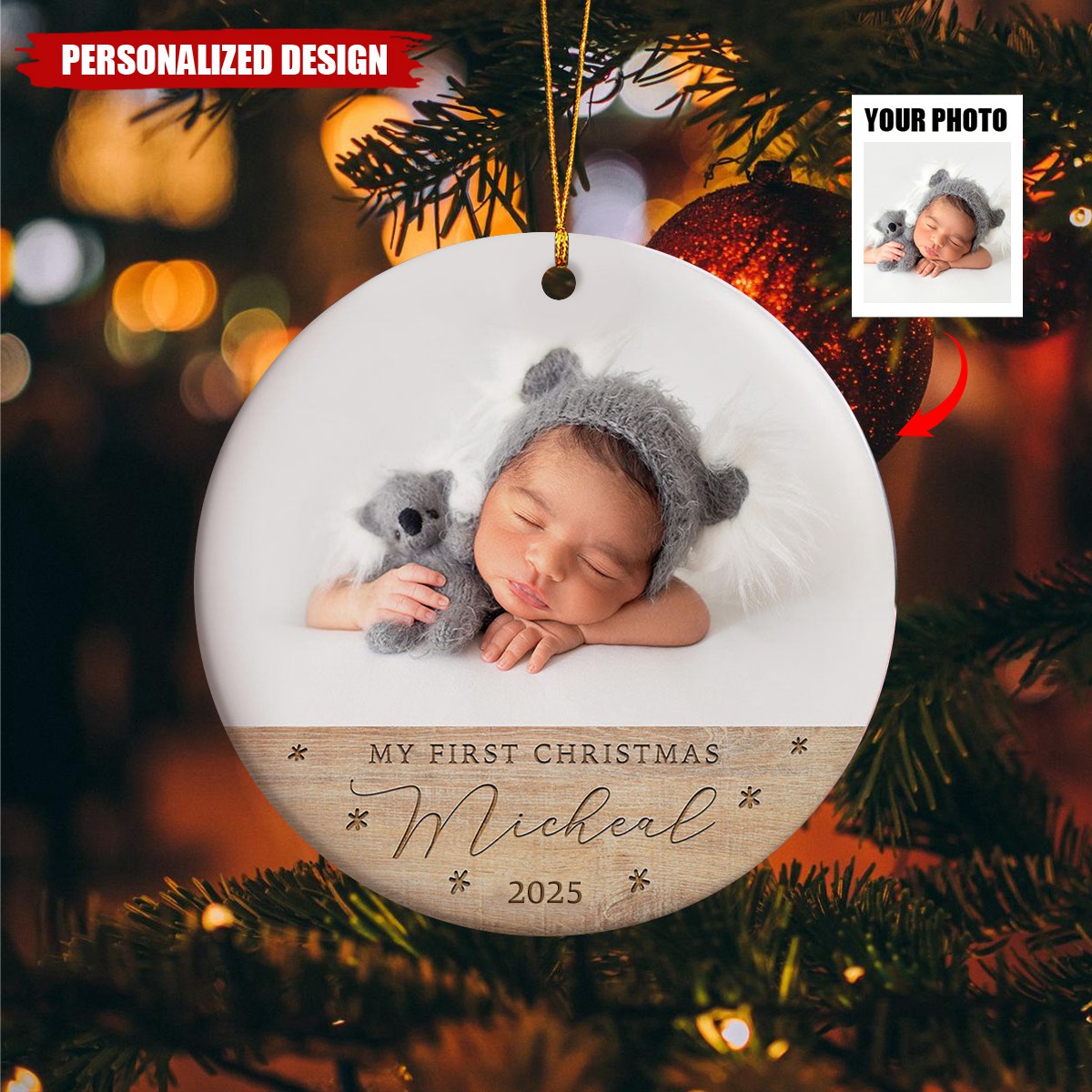 2025 New Release Personalized Baby’s First Christmas Ornament-Baby Holiday Keepsake