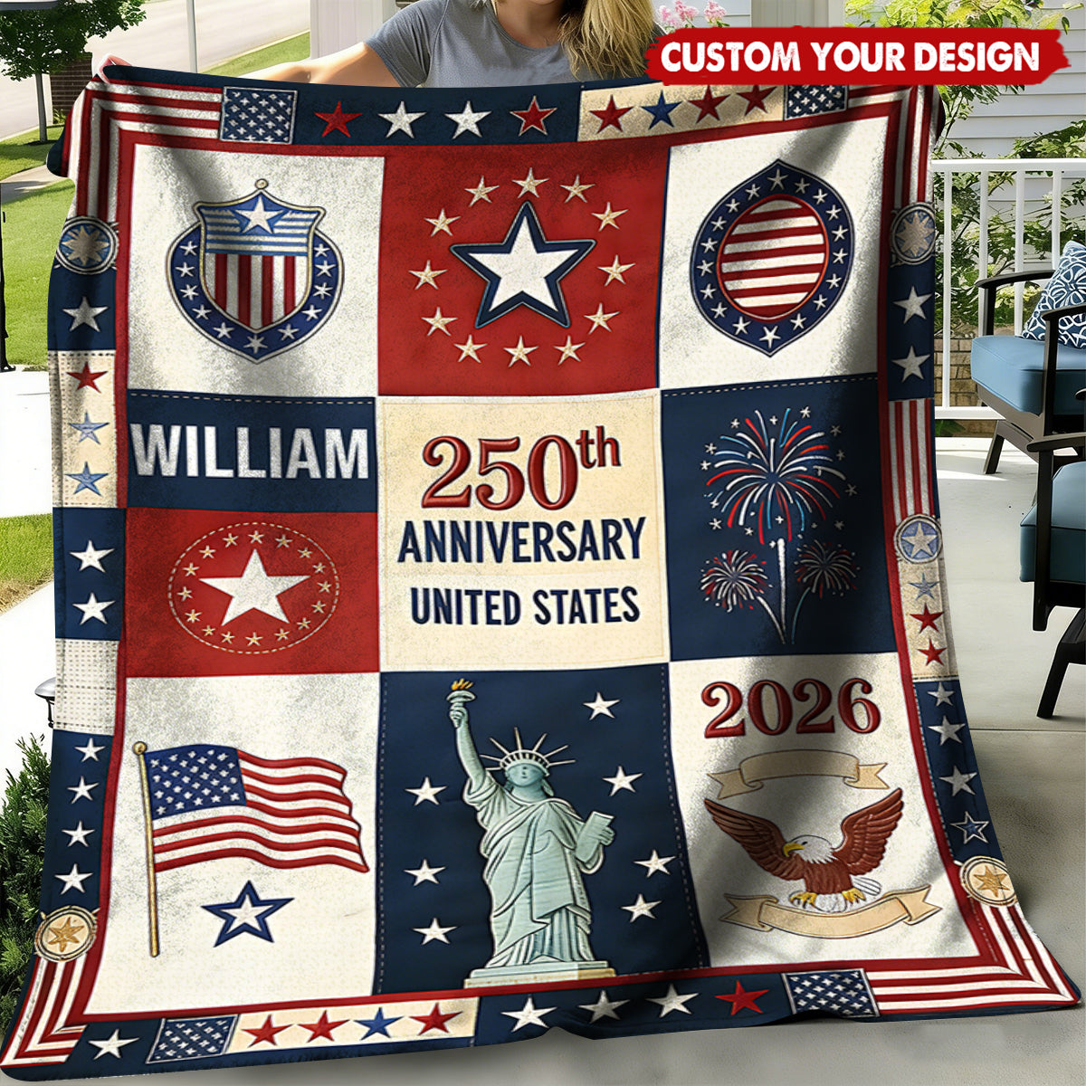 250th Anniversary - Personalized Patriot Blanket