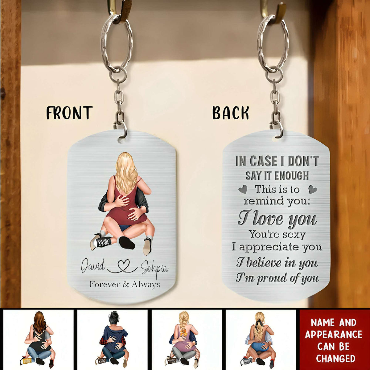 In Case I Don't Say It Enough - Personalized Stainless Keychain - Gift Idea For Couple