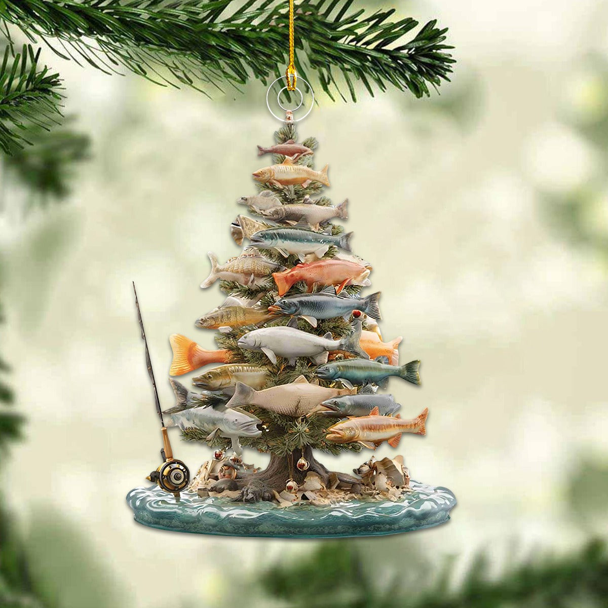 Fishing Christmas Ornament-Gift For Fisherman