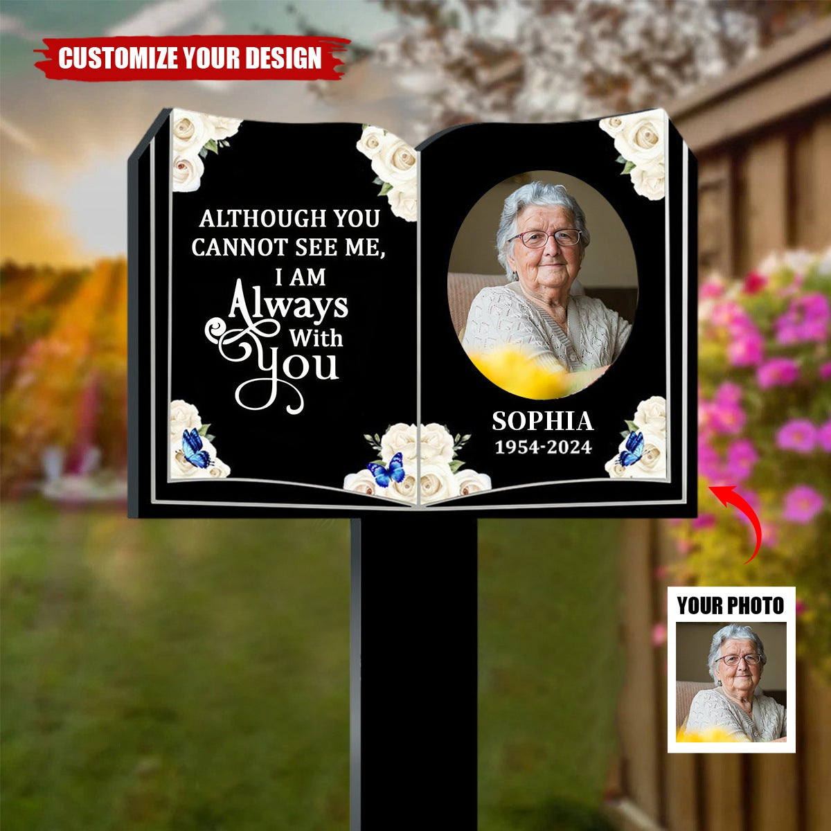 Because Someone We Love Is In Heaven - Personalized Custom Acrylic Garden Stake