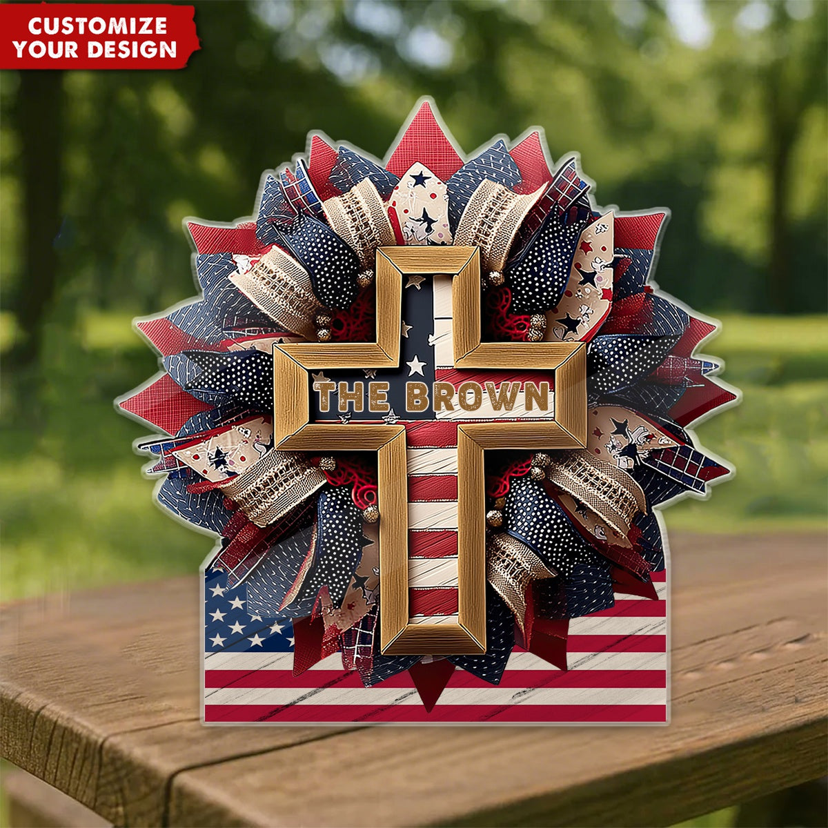 God Bless The American - Personalized Acrylic Plaque