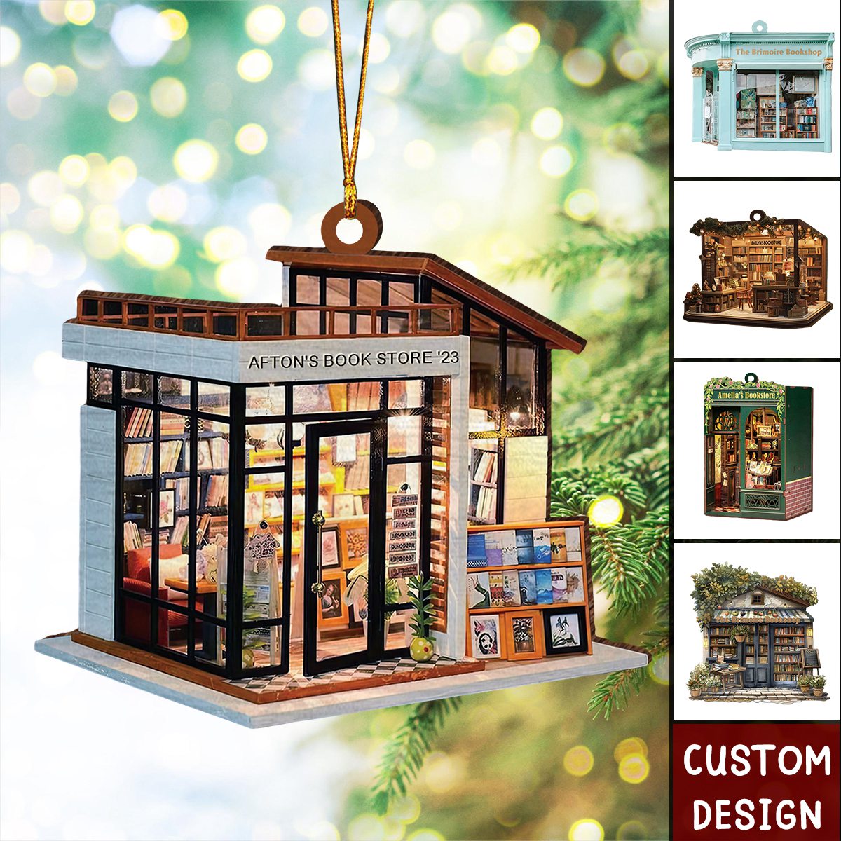 2024 New Release Personalized Bookstore Christmas Ornament - Gift For Book Lover