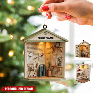 Personalized Birdwatcher Christmas Ornament-Nature Holiday Keepsake