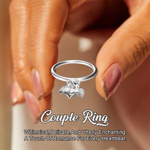 3 Hearts Dangle Charm Ring