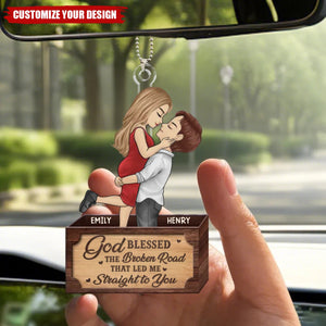 Custom Photo In You I’ve Found My Home - Couple Personalized Custom Car Ornament - Gift For Husband Wife, Anniversary