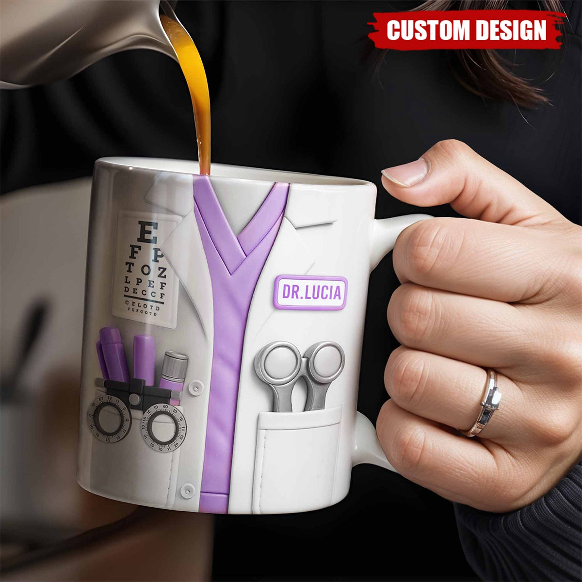 Celebrate Your Favorite Doctor, Ophthalmologist Essential Medical Tools Coffee Mug, Gift For Healthcare Professionals